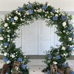 Moongate faux Flower Circle Arch
