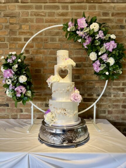 Floral Hoop Cake Stand