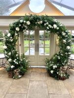 Moongate faux Flower Circle Arch