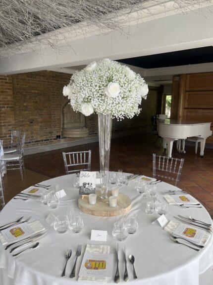 Baby’s Breath & White Roses